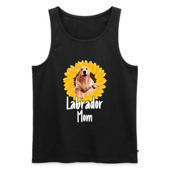 Mother Sunflower Labrador Retriever Dog - Men's Premium Organic Tank Top - black - Front - Michal (187cm)
