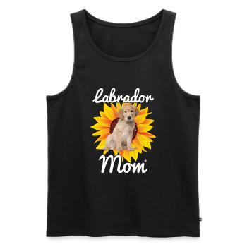 Mother Sunflower Labrador Retriever Dog - Men's Premium Organic Tank Top - black - Front - Michal (187cm)