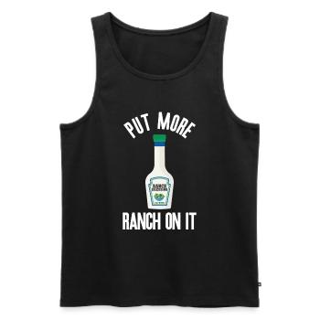 Ranch -Dressing -Ranch -Salad Dressing - Men's Premium Organic Tank Top - black - Front - AI Model Male 178 light (178cm)