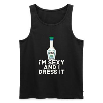 Ranch -Dressing -Ranch -Salad Dressing - Men's Premium Organic Tank Top - black - Front - AI Model Male 178 light (178cm)