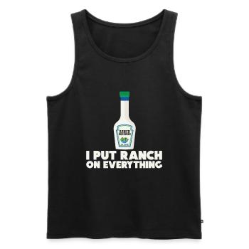Ranch -Dressing -Ranch -Salad Dressing - Men's Premium Organic Tank Top - black - Front - AI Model Male 178 light (178cm)
