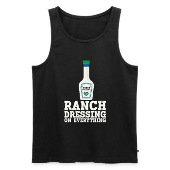 Ranch -Dressing -Ranch -Salad Dressing - Men's Premium Organic Tank Top - black - Front - AI Model Male 178 light (178cm)