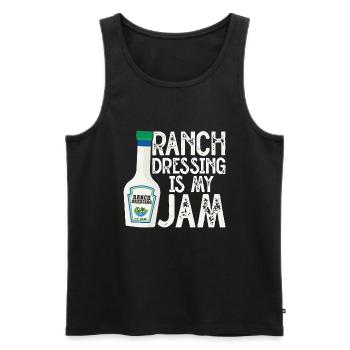 Ranch -Dressing -Ranch -Salad Dressing - Men's Premium Organic Tank Top - black - Front - AI Model Male 178 light (178cm)