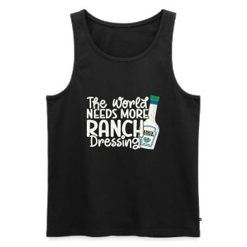Ranch -Dressing -Ranch -Salad Dressing - Men's Premium Organic Tank Top - black - Front - AI Model Male 178 light (178cm)