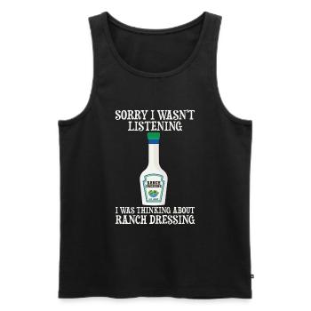 Ranch -Dressing -Ranch -Salad Dressing - Men's Premium Organic Tank Top - black - Front - AI Model Male 178 light (178cm)