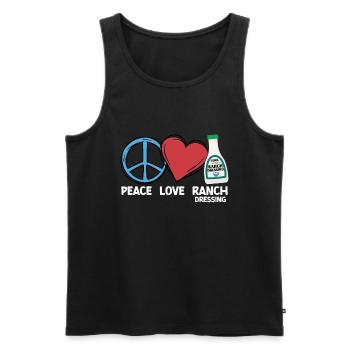 Ranch -Dressing -Ranch -Salad Dressing - Men's Premium Organic Tank Top - black - Front - AI Model Male 178 light (178cm)