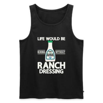 Ranch -Dressing -Ranch -Salad Dressing - Men's Premium Organic Tank Top - black - Front - AI Model Male 178 light (178cm)