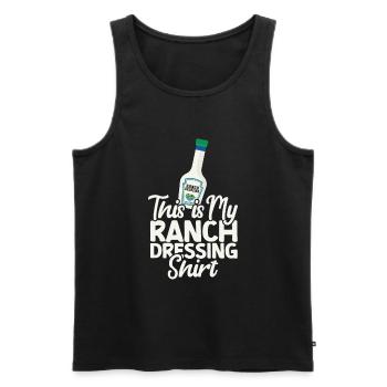 Ranch -Dressing -Ranch -Salad Dressing - Men's Premium Organic Tank Top - black - Front - AI Model Male 178 light (178cm)