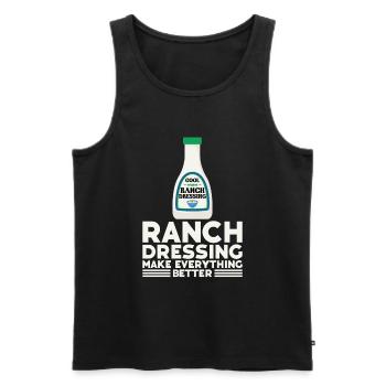 Ranch -Dressing -Ranch -Salad Dressing - Men's Premium Organic Tank Top - black - Front - AI Model Male 178 light (178cm)