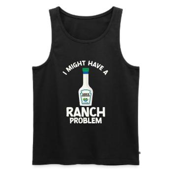 Ranch -Dressing -Ranch -Salad Dressing - Men's Premium Organic Tank Top - black - Front - AI Model Male 178 light (178cm)