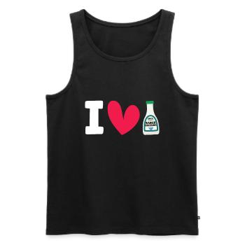Ranch -Dressing -Ranch -Salad Dressing - Men's Premium Organic Tank Top - black - Front - AI Model Male 178 light (178cm)