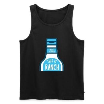 Ranch -Dressing -Ranch -Salad Dressing - Men's Premium Organic Tank Top - black - Front - AI Model Male 178 light (178cm)