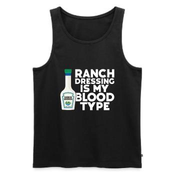 Ranch -Dressing -Ranch -Salad Dressing - Men's Premium Organic Tank Top - black - Front - AI Model Male 178 light (178cm)