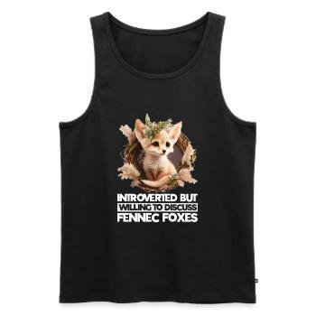Fennec Fox - Männer Premium Bio Tank Top - Schwarz - Vorne - AI Model Male 178 light (178cm)