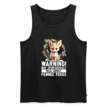 Fennec Renard - Débardeur bio Premium Homme - noir - Devant - Michal (187cm)