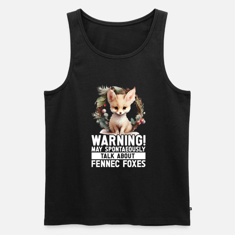 Fennec Fox - Männer Premium Bio Tank Top - Schwarz