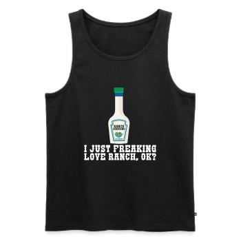Ranch -Dressing -Ranch -Salad Dressing - Men's Premium Organic Tank Top - black - Front - AI Model Male 178 light (178cm)