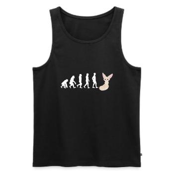Fennec Fox - Männer Premium Bio Tank Top - Schwarz - Vorne - AI Model Male 178 light (178cm)