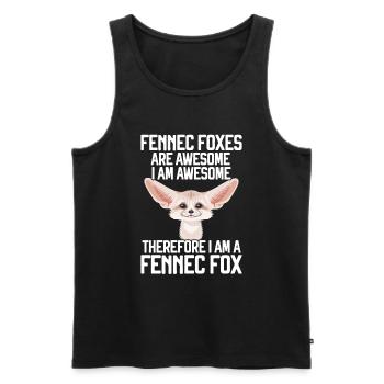 Fennec Renard - Débardeur bio Premium Homme - noir - Devant - Michal (187cm)