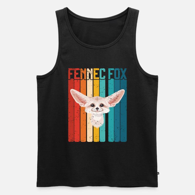 Fennec Fox - Männer Premium Bio Tank Top - Schwarz