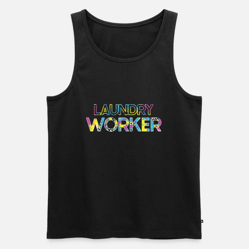 Wascharbeiter - Männer Premium Bio Tank Top - Schwarz