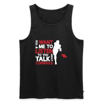 Cornhole - Männer Premium Bio Tank Top - Schwarz - Vorne - AI Model Male 178 light (178cm)