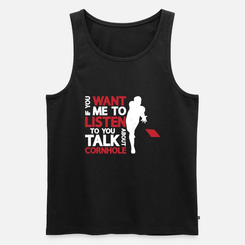 Cornhole - Männer Premium Bio Tank Top - Schwarz