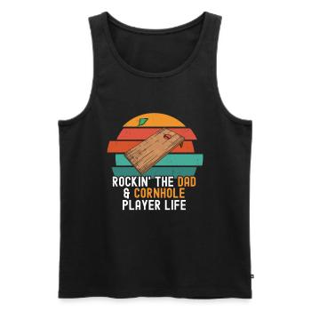 Cornhole - Men's Premium Organic Tank Top - black - Front - Michal (187cm)