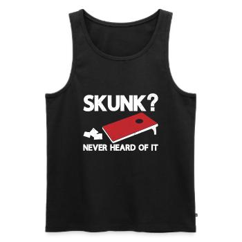 Cornhole - Männer Premium Bio Tank Top - Schwarz - Vorne - AI Model Male 178 light (178cm)