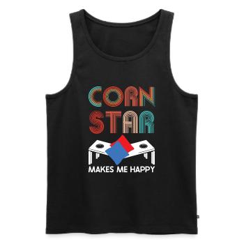Cornhole - Débardeur bio Premium Homme - noir - Devant - Michal (187cm)