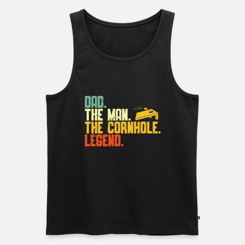 Cornhole - Männer Premium Bio Tank Top - Schwarz