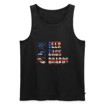 Cornhole - Männer Premium Bio Tank Top - Schwarz - Vorne - AI Model Male 178 light (178cm)