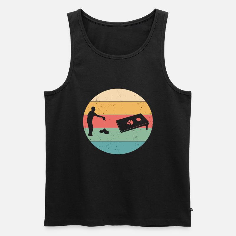 Cornhole - Männer Premium Bio Tank Top - Schwarz