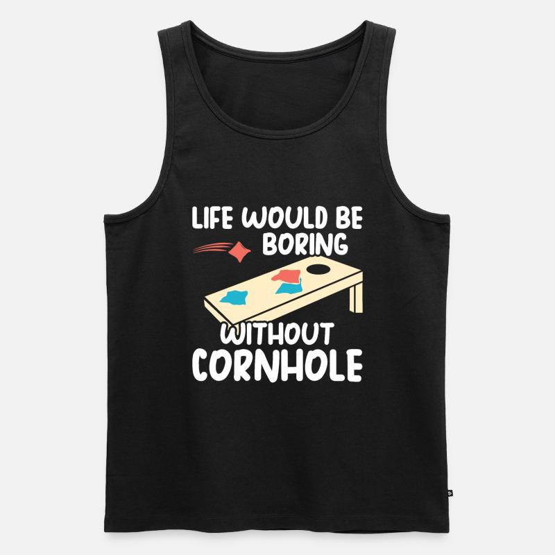 Cornhole - Men's Premium Organic Tank Top - black
