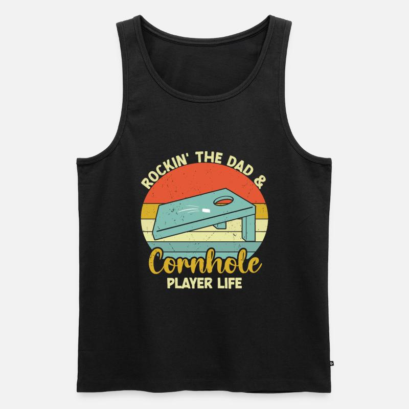 Cornhole - Männer Premium Bio Tank Top - Schwarz