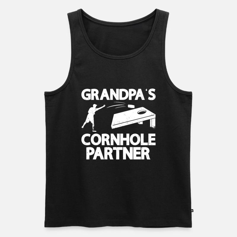 Cornhole - Männer Premium Bio Tank Top - Schwarz