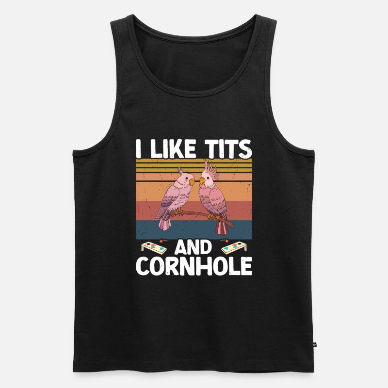 Cornhole - Männer Premium Bio Tank Top - Schwarz