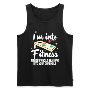 Cornhole - Männer Premium Bio Tank Top - Schwarz - Vorne - AI Model Male 178 light (178cm)