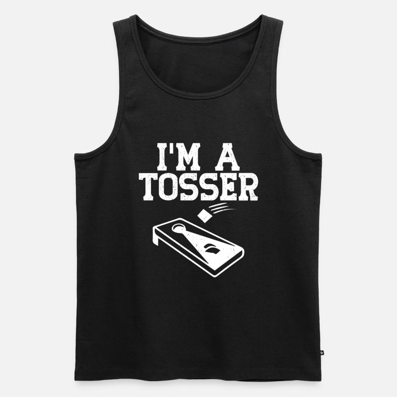Cornhole - Männer Premium Bio Tank Top - Schwarz