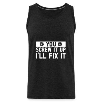 Computerreparaturtechnologie -Support -Technologie - Männer Premium Bio Tank Top - Anthrazit - Vorne - Alexander (188cm)
