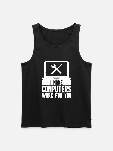 Computerreparaturtechnologie -Support -Technologie - Männer Premium Bio Tank Top - Schwarz