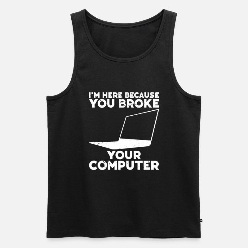 Computerreparaturtechnologie -Support -Technologie - Männer Premium Bio Tank Top - Schwarz