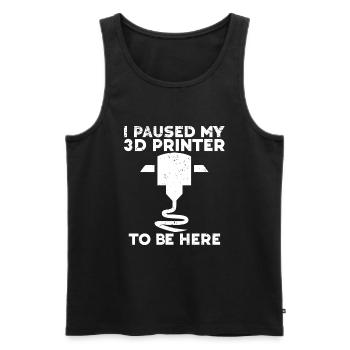 3D-Drucker-Liebhaber, Der Filament Nerdy Druckt - Männer Premium Bio Tank Top - Schwarz - Vorne - AI Model Male 178 light (178cm)