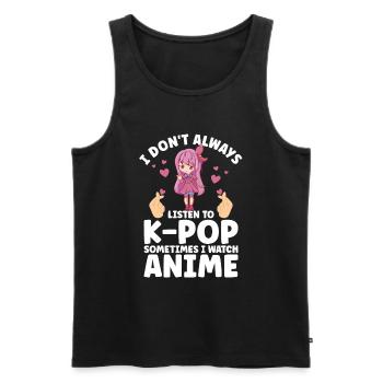 Anime & K-Pop Musique Kpop Manga Japonais Otaku - Débardeur bio Premium Homme - noir - Devant - Michal (187cm)