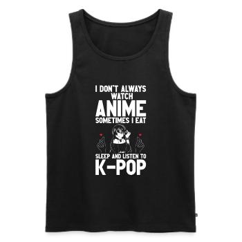 Anime & K-Pop Musique Kpop Manga Japonais Otaku - Débardeur bio Premium Homme - noir - Devant - Michal (187cm)