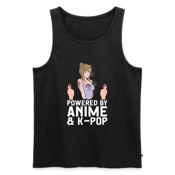 Anime & K-Pop Musique Kpop Manga Japonais Otaku - Débardeur bio Premium Homme - noir - Devant - Michal (187cm)