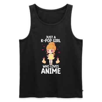 Anime & K-Pop Music Kpop Japanese Manga Otaku - Men's Premium Organic Tank Top - black - Front - Michal (187cm)