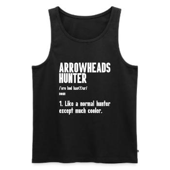 Pfeilspitzenjagd Artefakte Bogenschießen - Männer Premium Bio Tank Top - Schwarz - Vorne - AI Model Male 178 light (178cm)