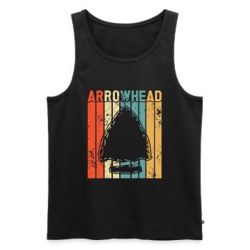 Pfeilspitzenjagd Artefakte Bogenschießen - Männer Premium Bio Tank Top - Schwarz - Vorne - AI Model Male 178 light (178cm)