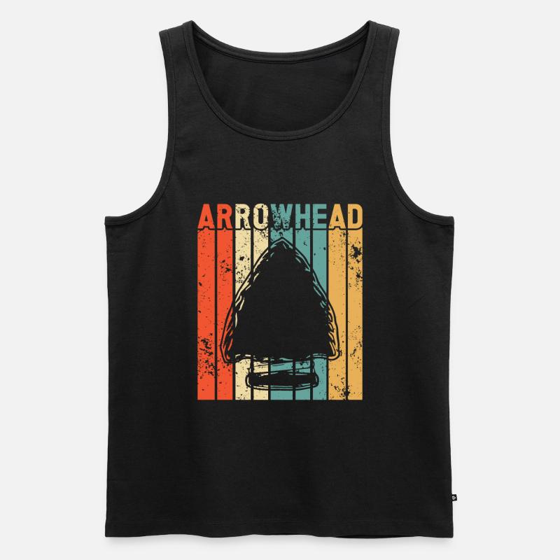 Pfeilspitzenjagd Artefakte Bogenschießen - Männer Premium Bio Tank Top - Schwarz